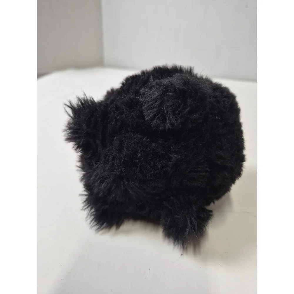 Jellycat London Black Kitten Plush Round Shaggy caboodle Stuffed Animal Cat